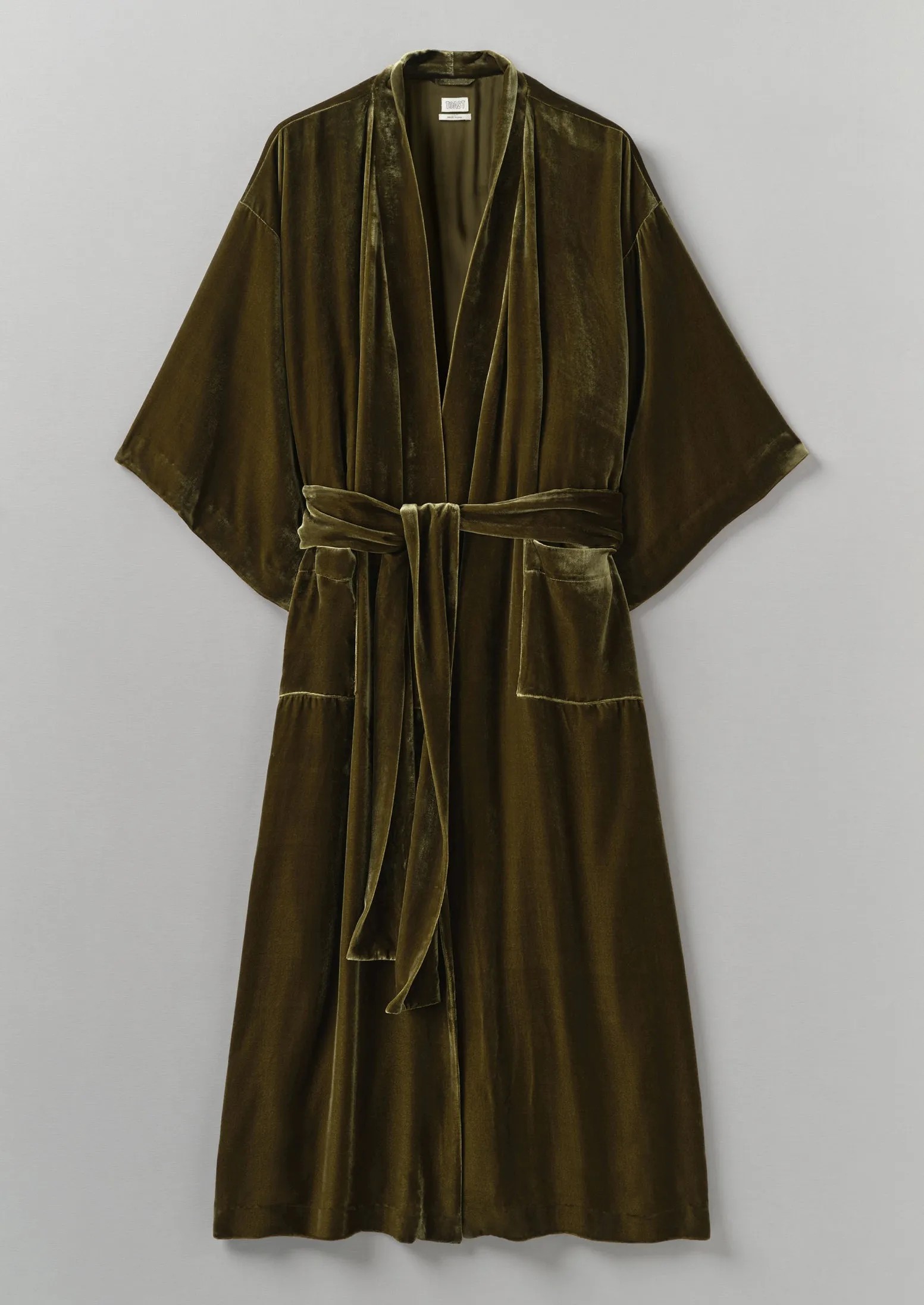 Silk Velvet Gown | Rich Olive sold by TOAST