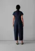 Cross Front Indigo Twill Jumpsuit | Indigo sold by TOAST