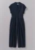 Cross Front Indigo Twill Jumpsuit | Indigo sold by TOAST