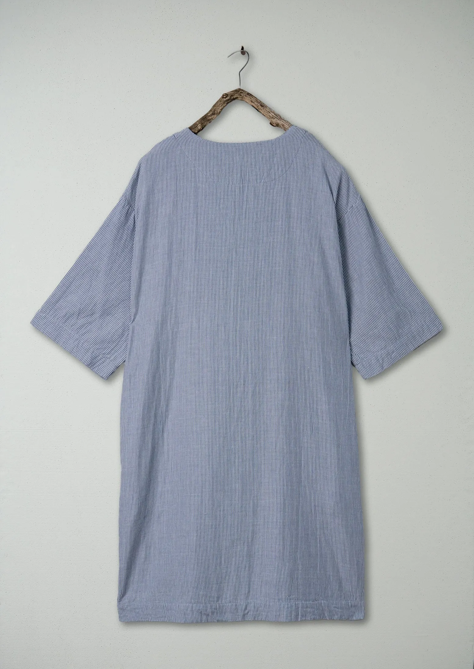 Renewed Stripe Cotton Dhuggie Size L (04) | Chambray/White sold by TOAST product image thumbnail 2