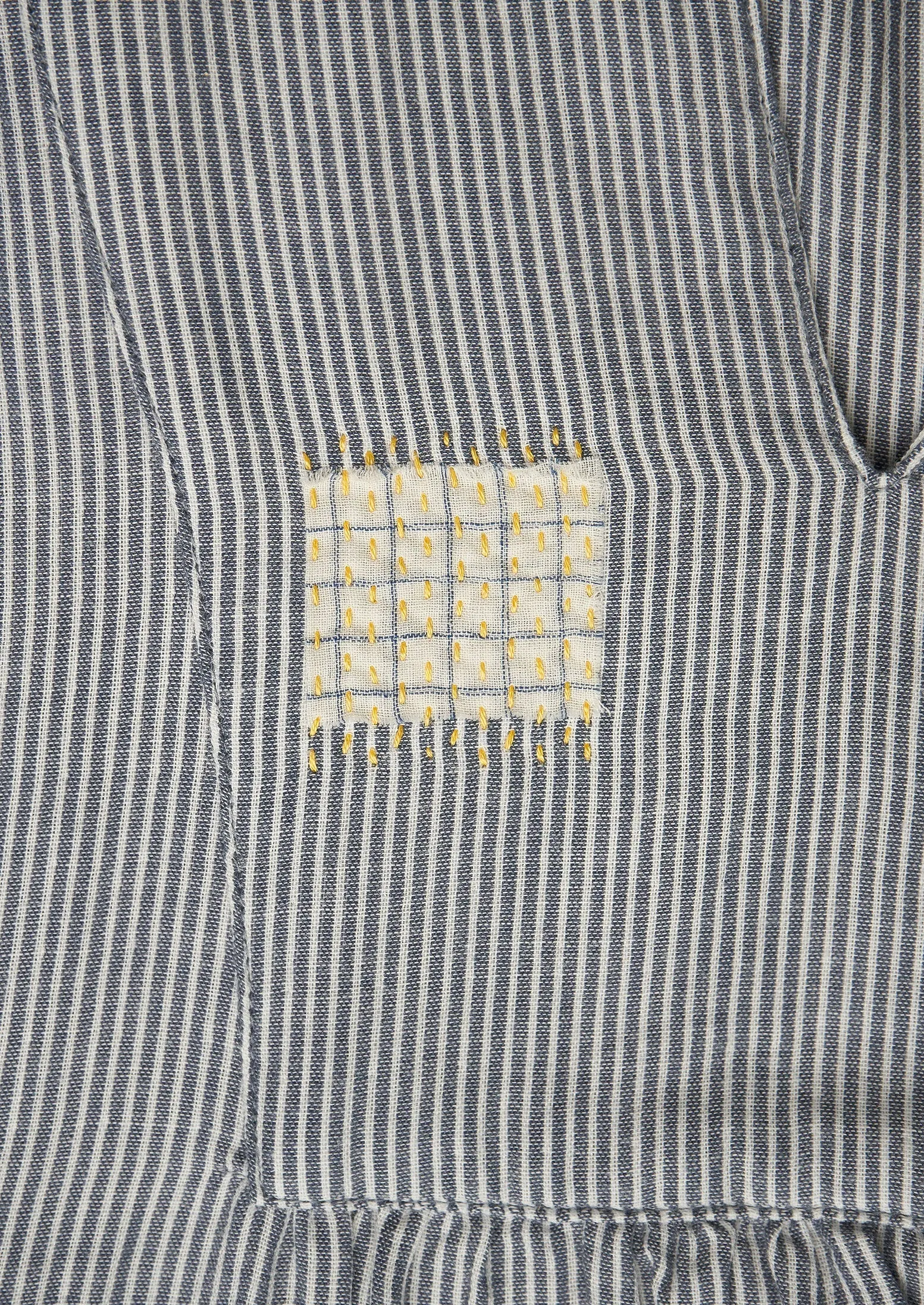 Renewed Stripe Cotton Dhuggie Size L (04) | Chambray/White sold by TOAST product image thumbnail 3