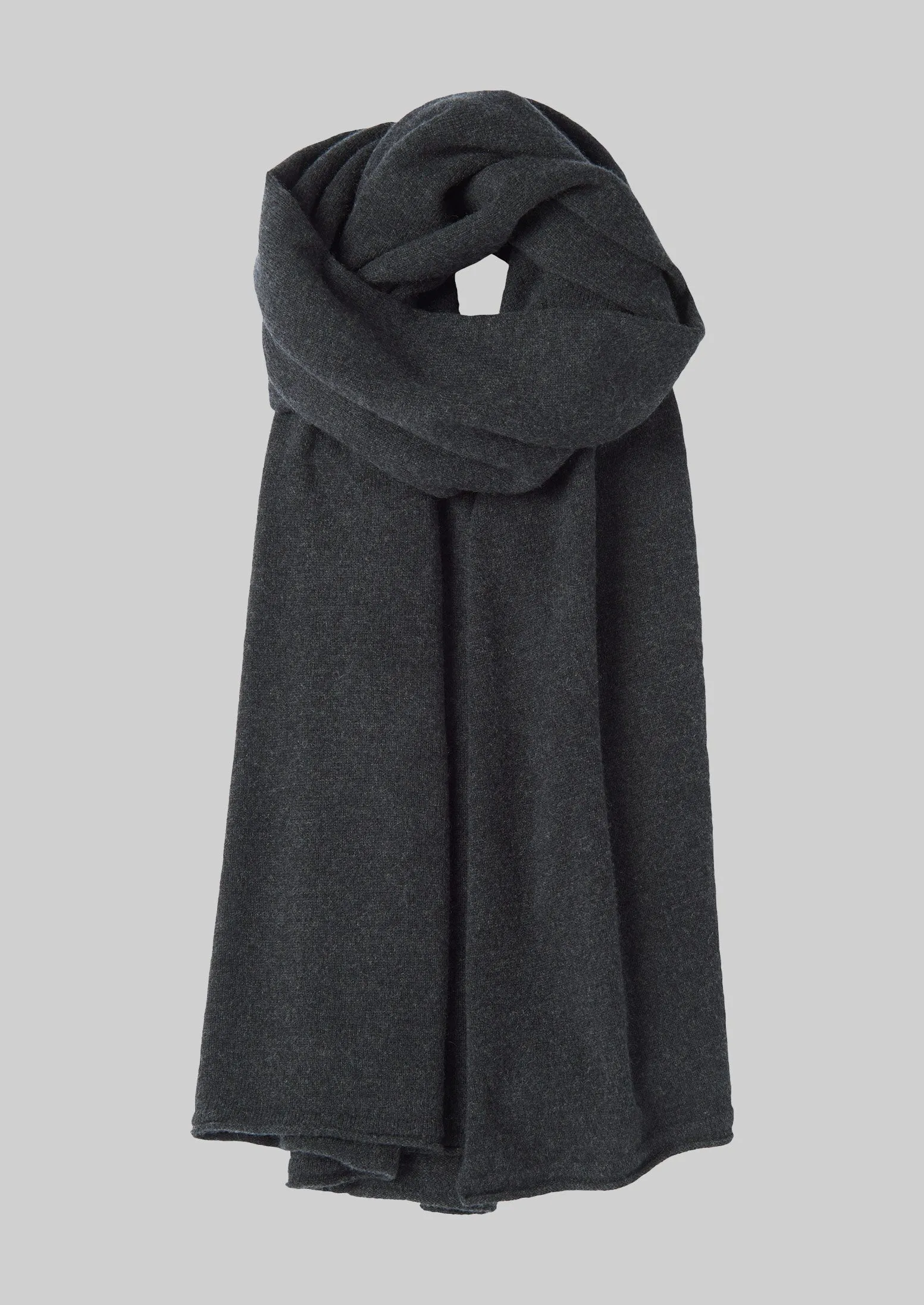 Cashmere Wool Wrap Scarf | Charcoal sold by TOAST