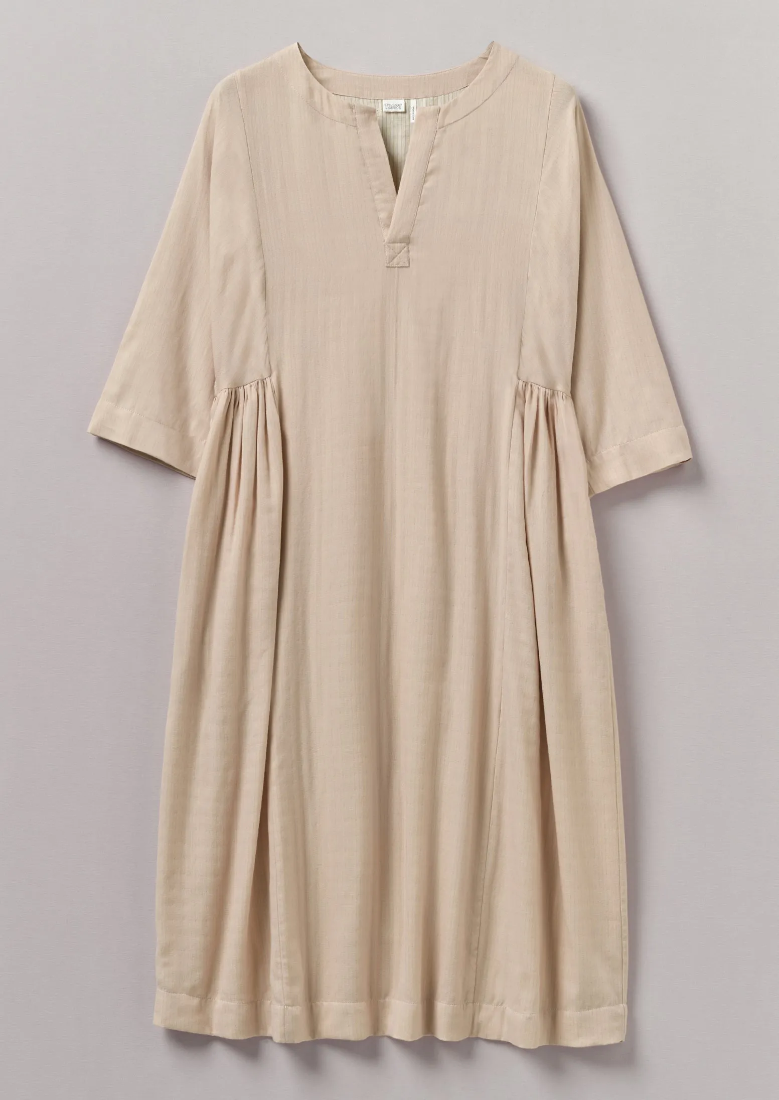 Soft Faced Cotton Nightdress | Soft Heather/Celery sold by TOAST