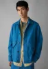 Garment Dyed Organic Cotton Coach Jacket | Flask Blue sold by TOAST