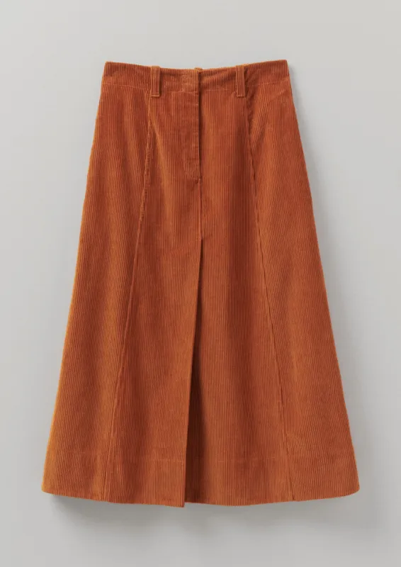 Organic Cotton Cord Skirt | Terracotta sold by TOAST