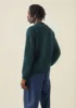 Crew Neck British Wool Seamless Sweater | Petrol sold by TOAST