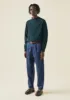 Crew Neck British Wool Seamless Sweater | Petrol sold by TOAST