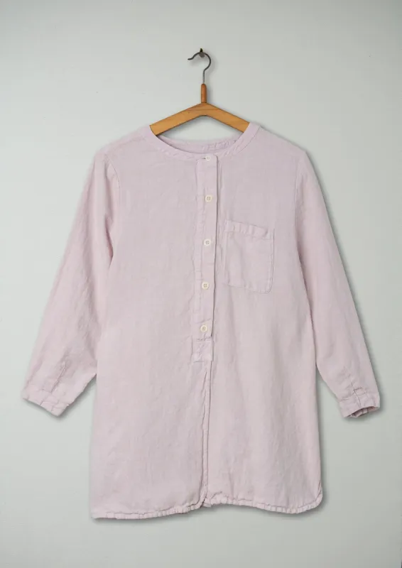 Reworn Linen Shirt Size M (206) | Pink Smoke sold by TOAST
