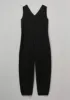 V-Neck Cotton Jersey Jumpsuit | Washed Black sold by TOAST
