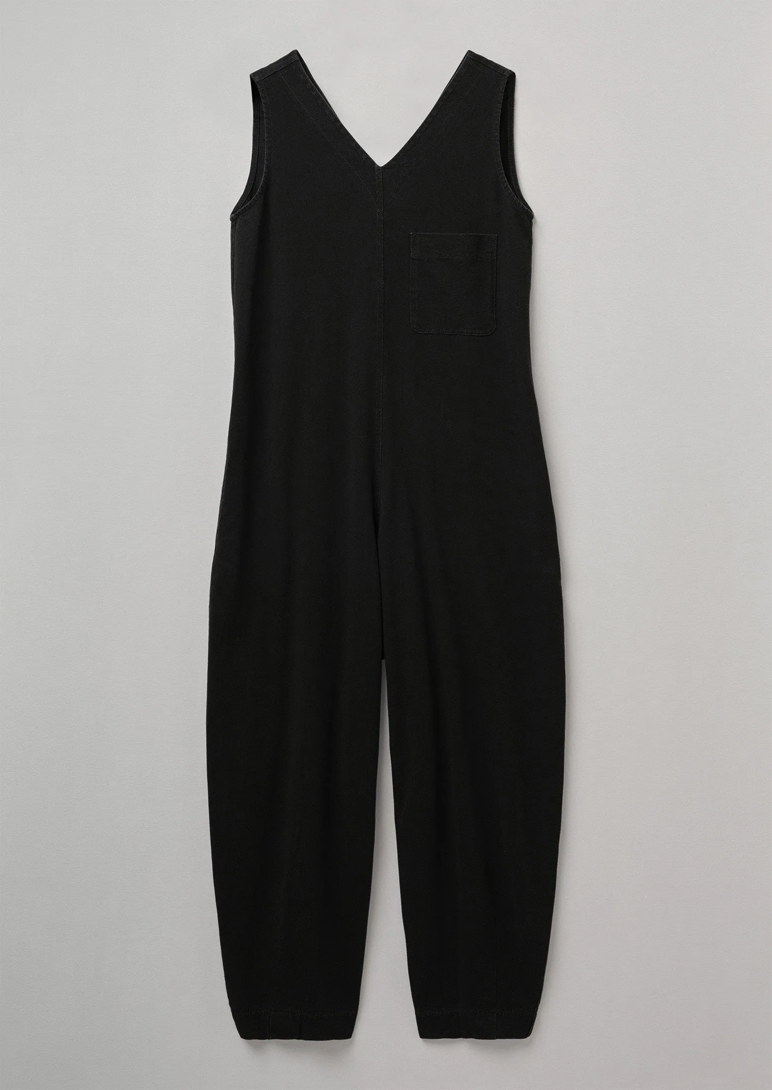 V-Neck Cotton Jersey Jumpsuit | Washed Black sold by TOAST
