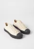Moonstar Low Canvas Trainers | Natural/Black sold by TOAST