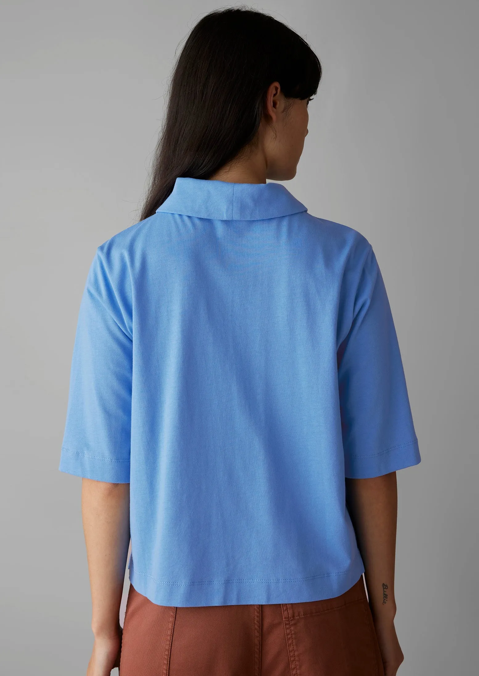 Dry Organic Cotton Jersey Shirt | Cornflower sold by TOAST product image thumbnail 4
