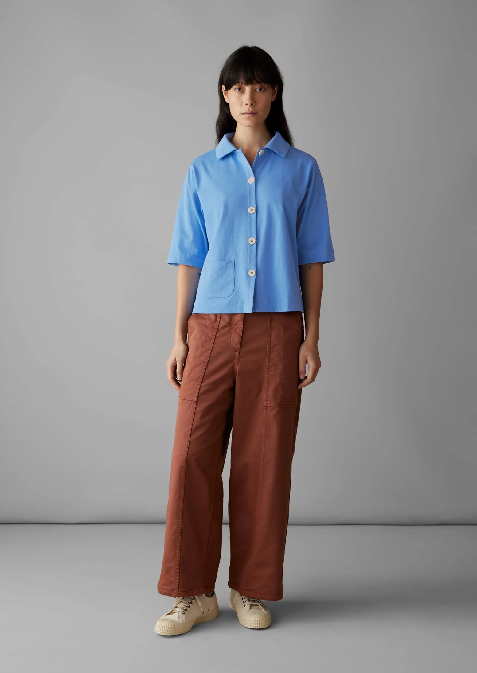 Dry Organic Cotton Jersey Shirt | Cornflower sold by TOAST product image thumbnail 2