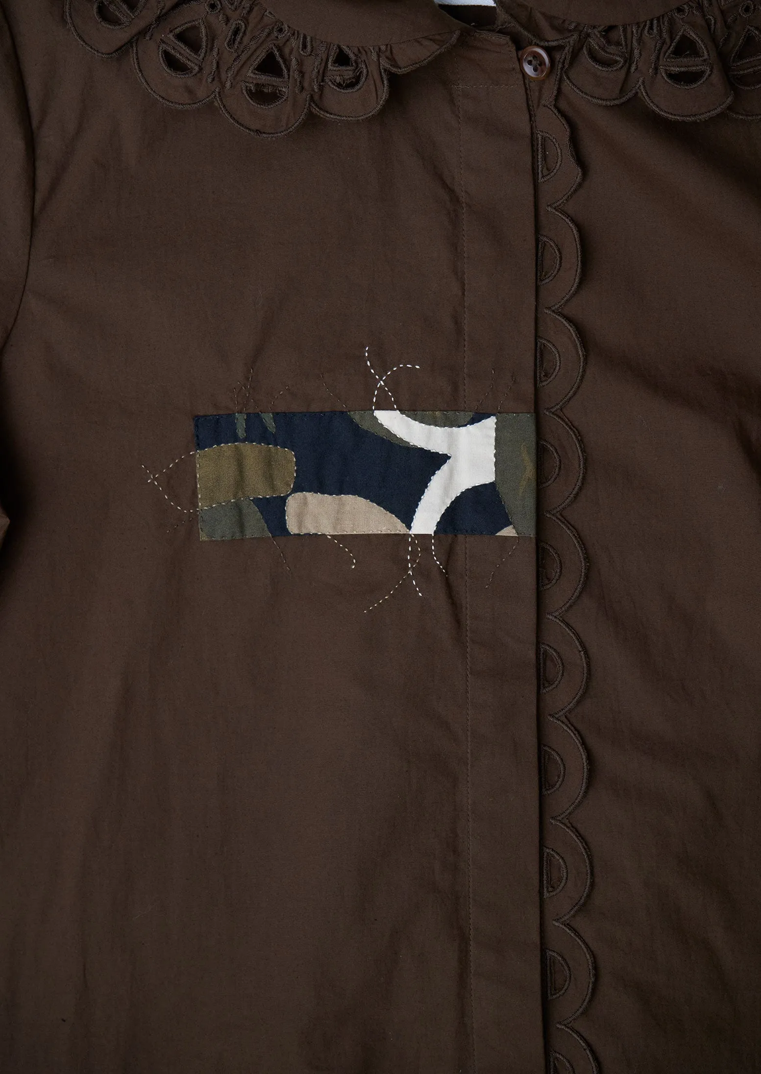 Renewed Broderie Anglaise Poplin Shirt Size 10 (47) | Conker sold by TOAST product image thumbnail 3