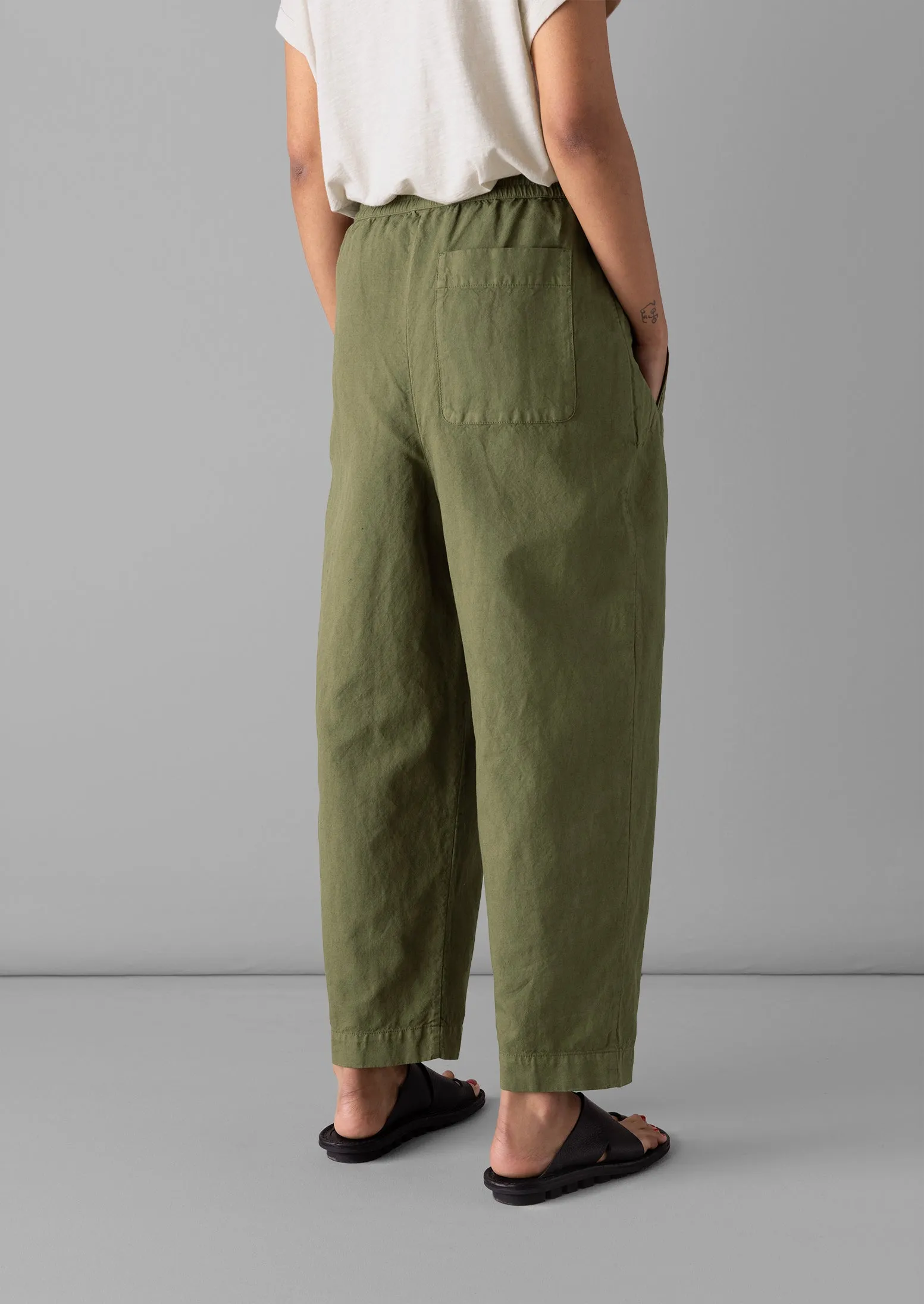 Cotton Linen Canvas Barrel Leg Trousers | Oil Cloth sold by TOAST product image thumbnail 5