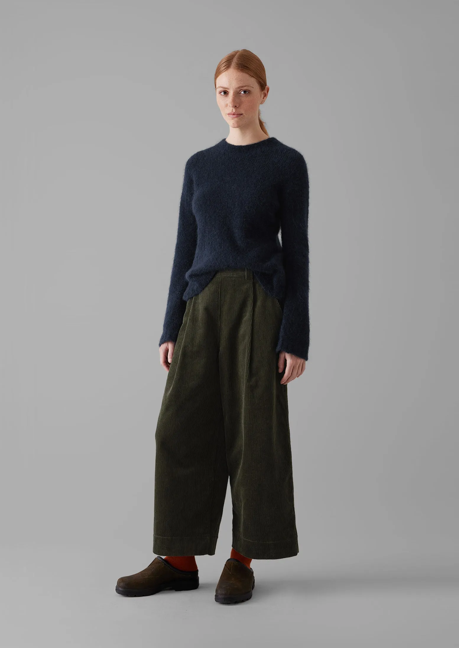 Brushed Alpaca High Neck Sweater | Navy sold by TOAST product image thumbnail 2