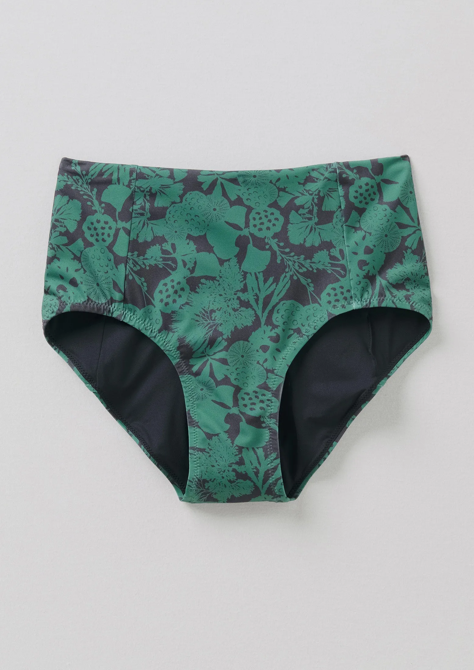 Recycled Flotsam Print Bikini Bottoms | Sea Green sold by TOAST
