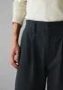 Bill Cotton Wide Leg Trousers | Dark Navy sold by TOAST