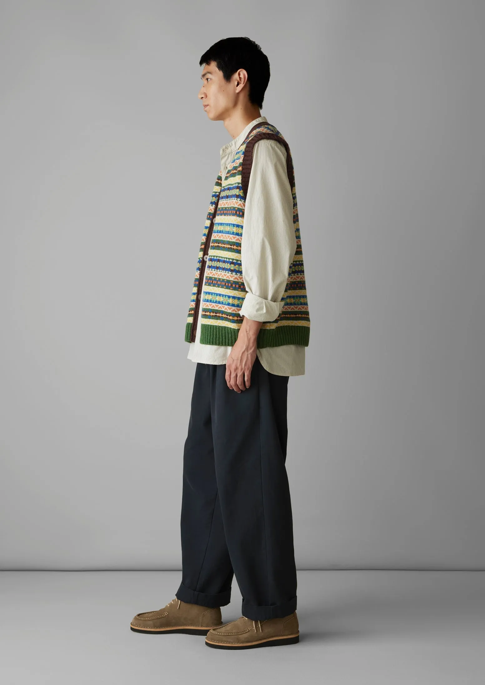 Bill Cotton Wide Leg Trousers | Dark Navy sold by TOAST product image thumbnail 5