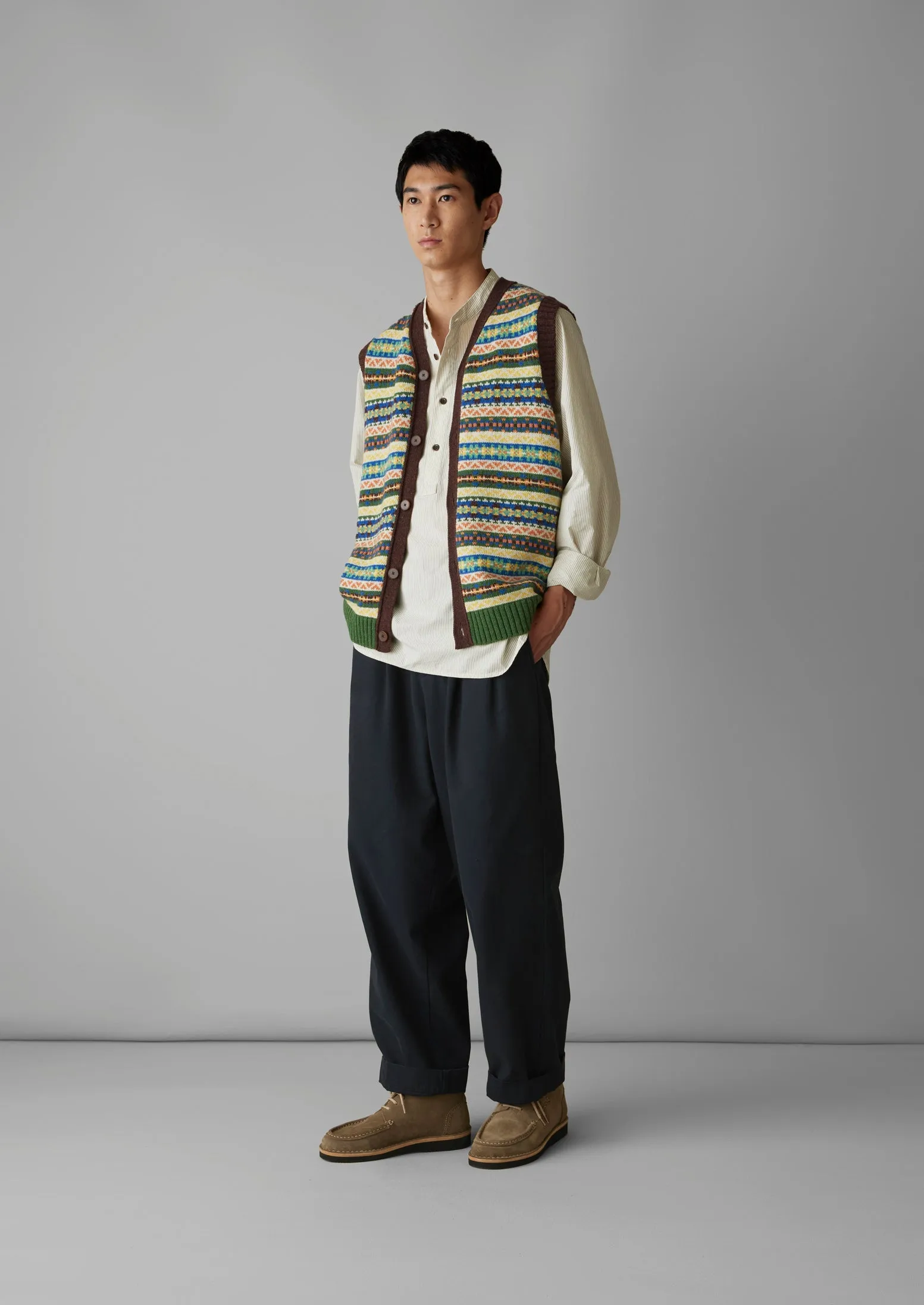 Bill Cotton Wide Leg Trousers | Dark Navy sold by TOAST product image thumbnail 2