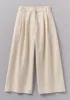 Ecru Denim Pleat Front Trousers | Ecru sold by TOAST