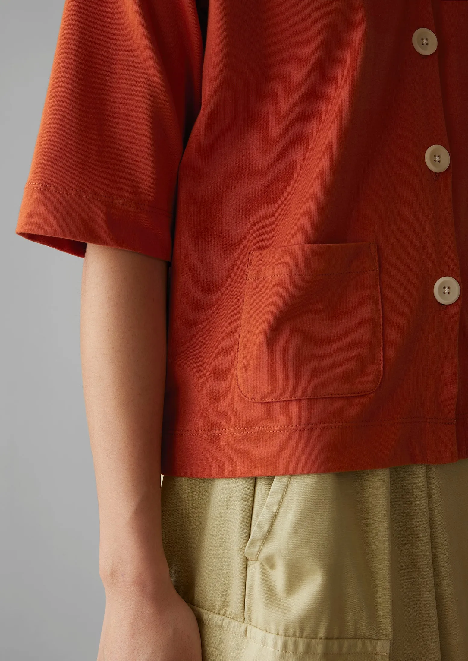 Dry Organic Cotton Jersey Shirt | Russet Orange sold by TOAST product image thumbnail 3