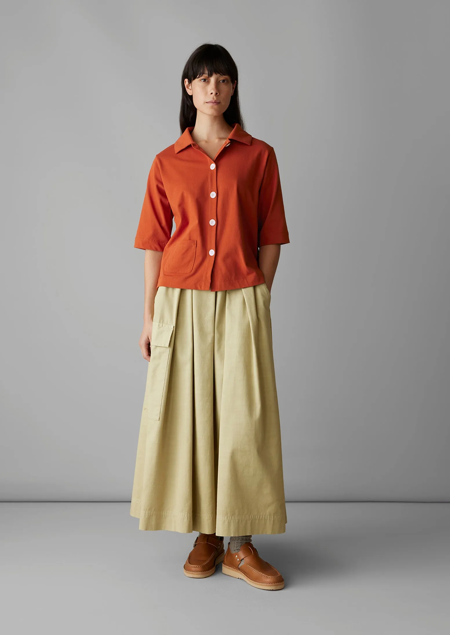 Dry Organic Cotton Jersey Shirt | Russet Orange sold by TOAST product image thumbnail 2