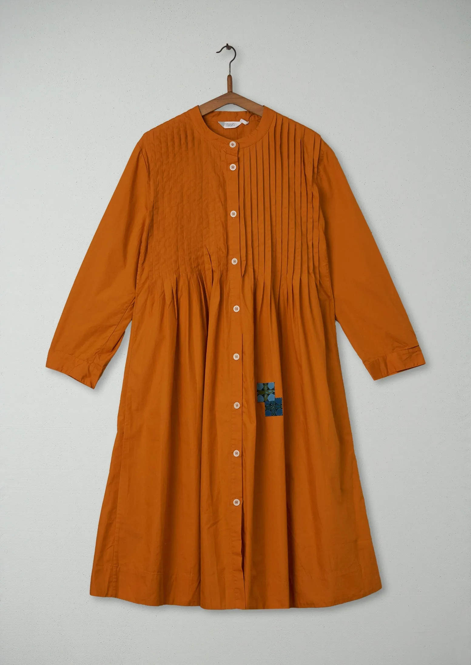 Renewed Pintuck Poplin Dress Size 14 (087) | Marigold sold by TOAST