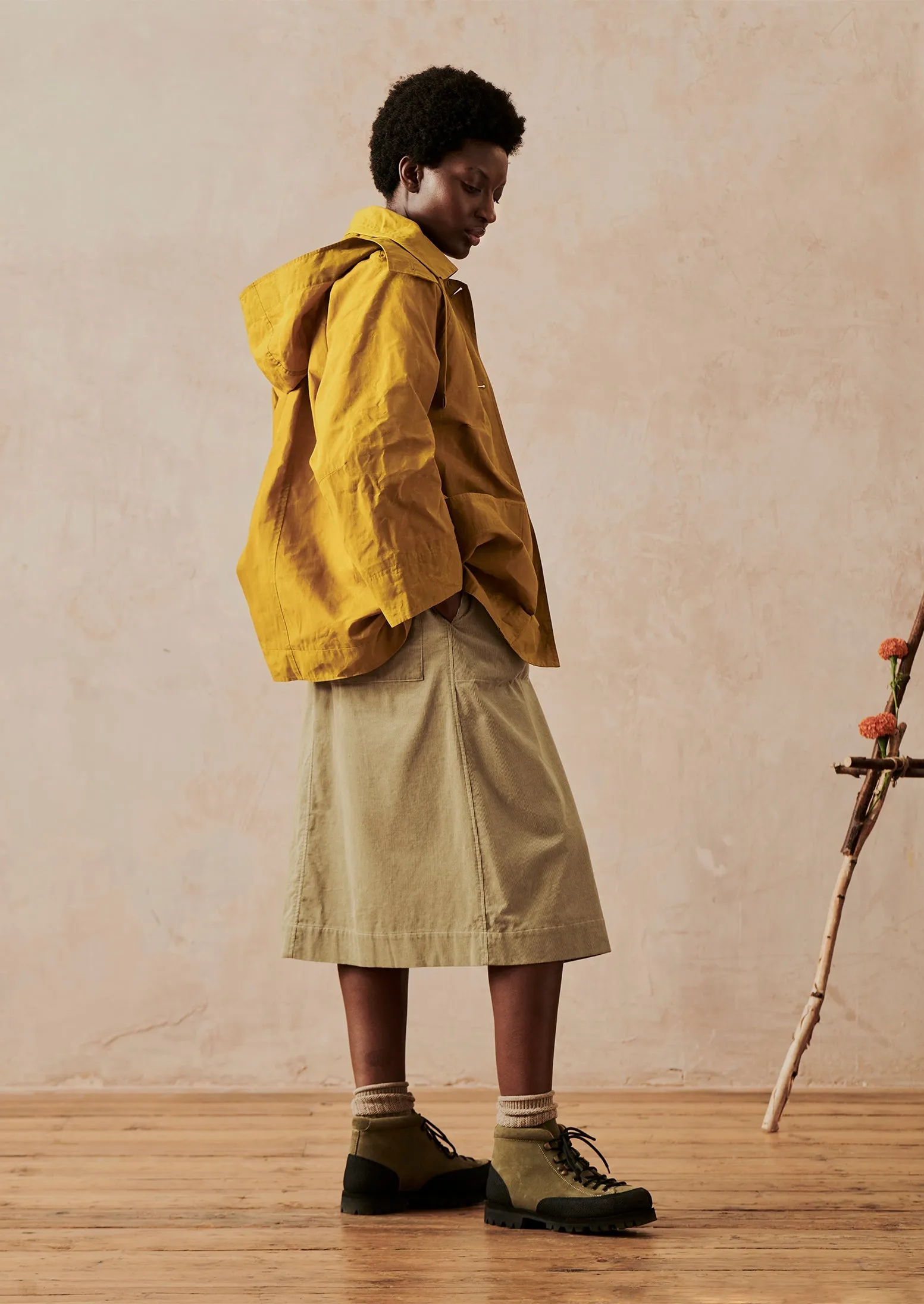 Waxed Cotton Raglan Anorak | Cumin sold by TOAST product image thumbnail 3