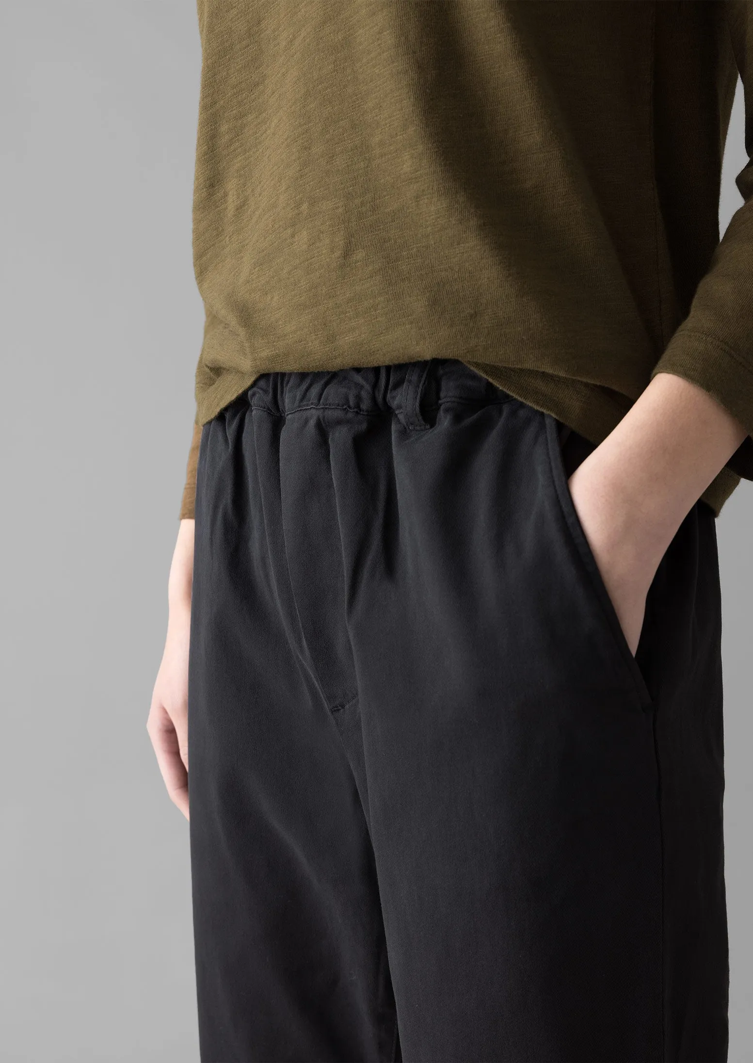 Gabi Cotton Pull On Trousers | Storm Blue sold by TOAST product image thumbnail 5