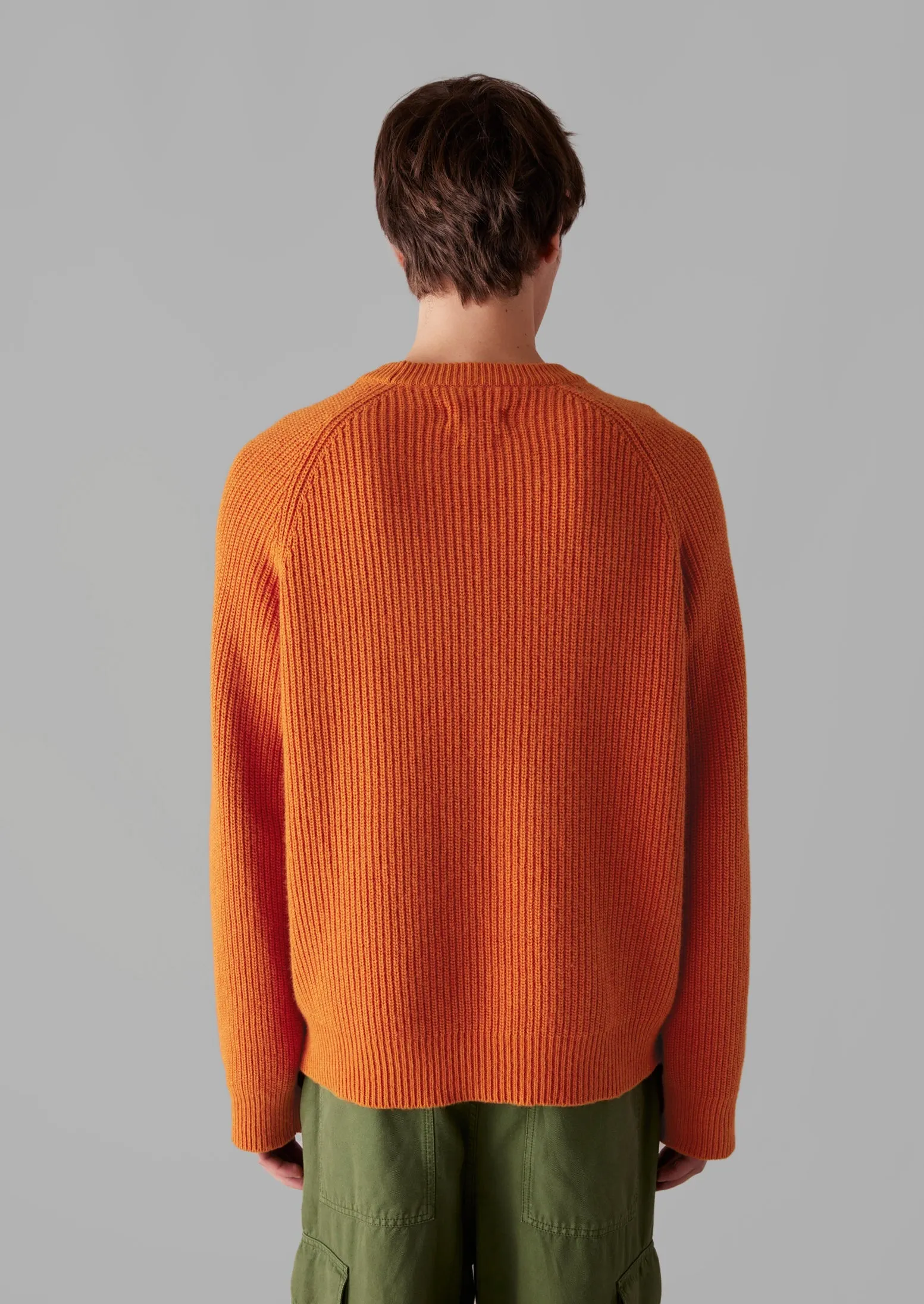 Fisherman Rib Cotton Wool Sweater | Pumpkin sold by TOAST product image thumbnail 5