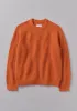 Fisherman Rib Cotton Wool Sweater | Pumpkin sold by TOAST