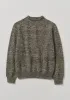 Crew Neck British Wool Seamless Sweater | Grey Marl sold by TOAST