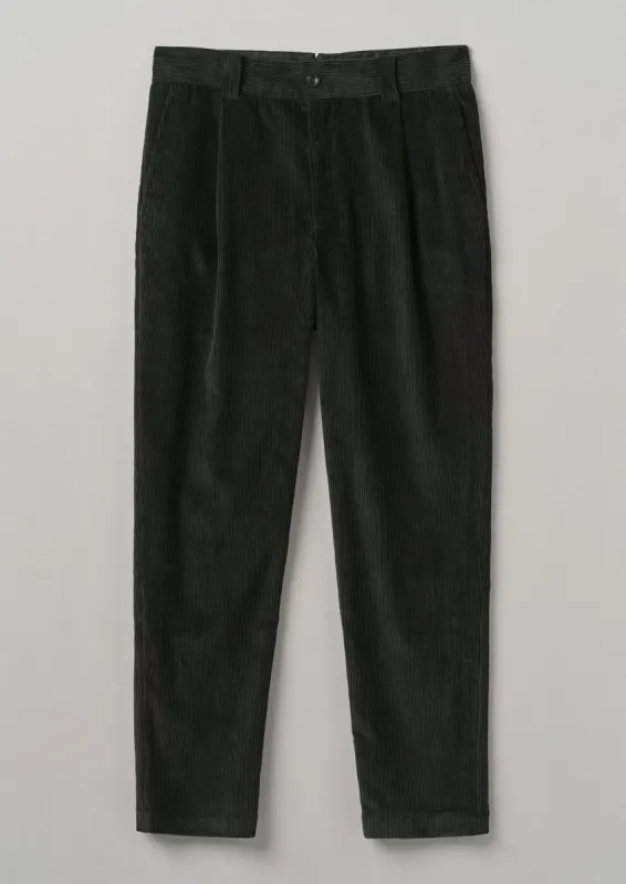 Wes Organic Cord Tapered Trousers | Brown Slate sold by TOAST