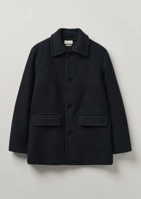 Single Breasted Car Coat | Indigo sold by TOAST
