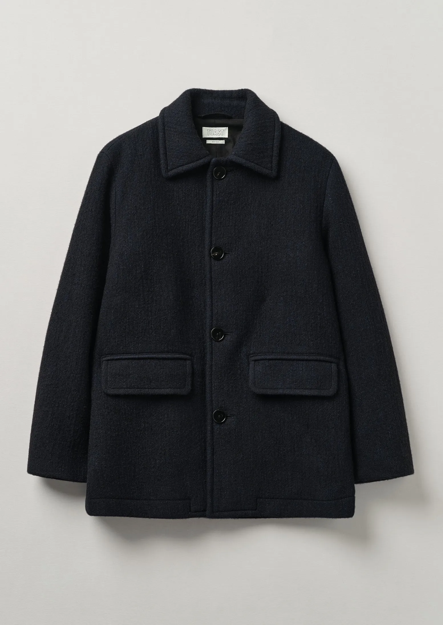 Single Breasted Car Coat | Indigo sold by TOAST