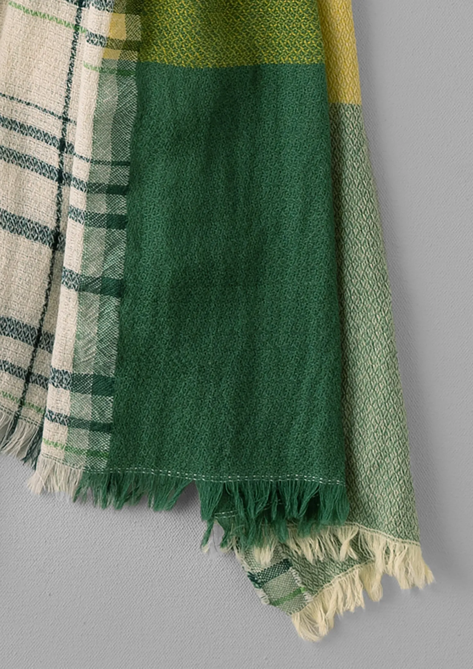 Cabin Check Scarf | Green/Multi sold by TOAST product image thumbnail 5