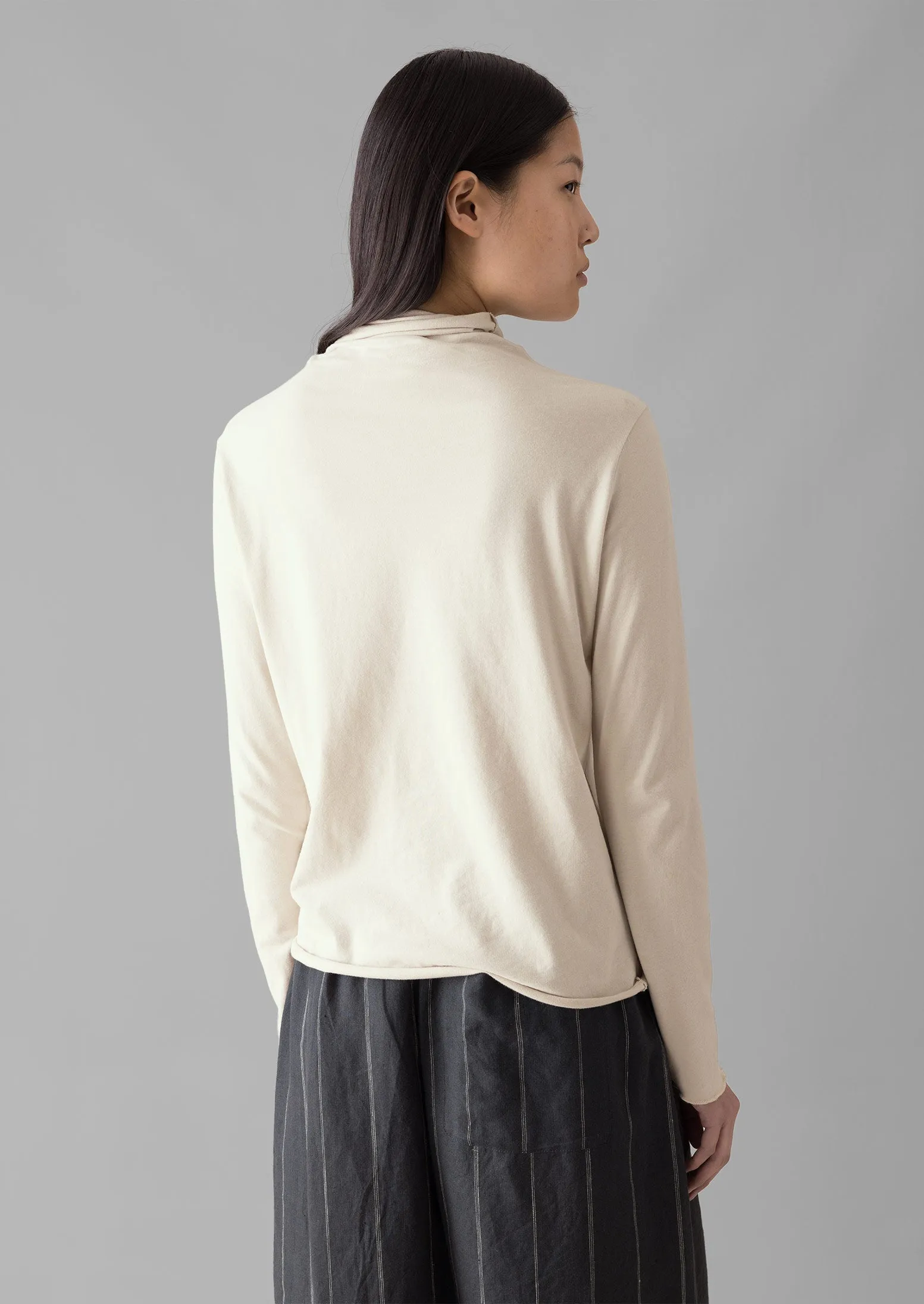 Soft Cotton High Neck Tee | Pebble Moon sold by TOAST product image thumbnail 4