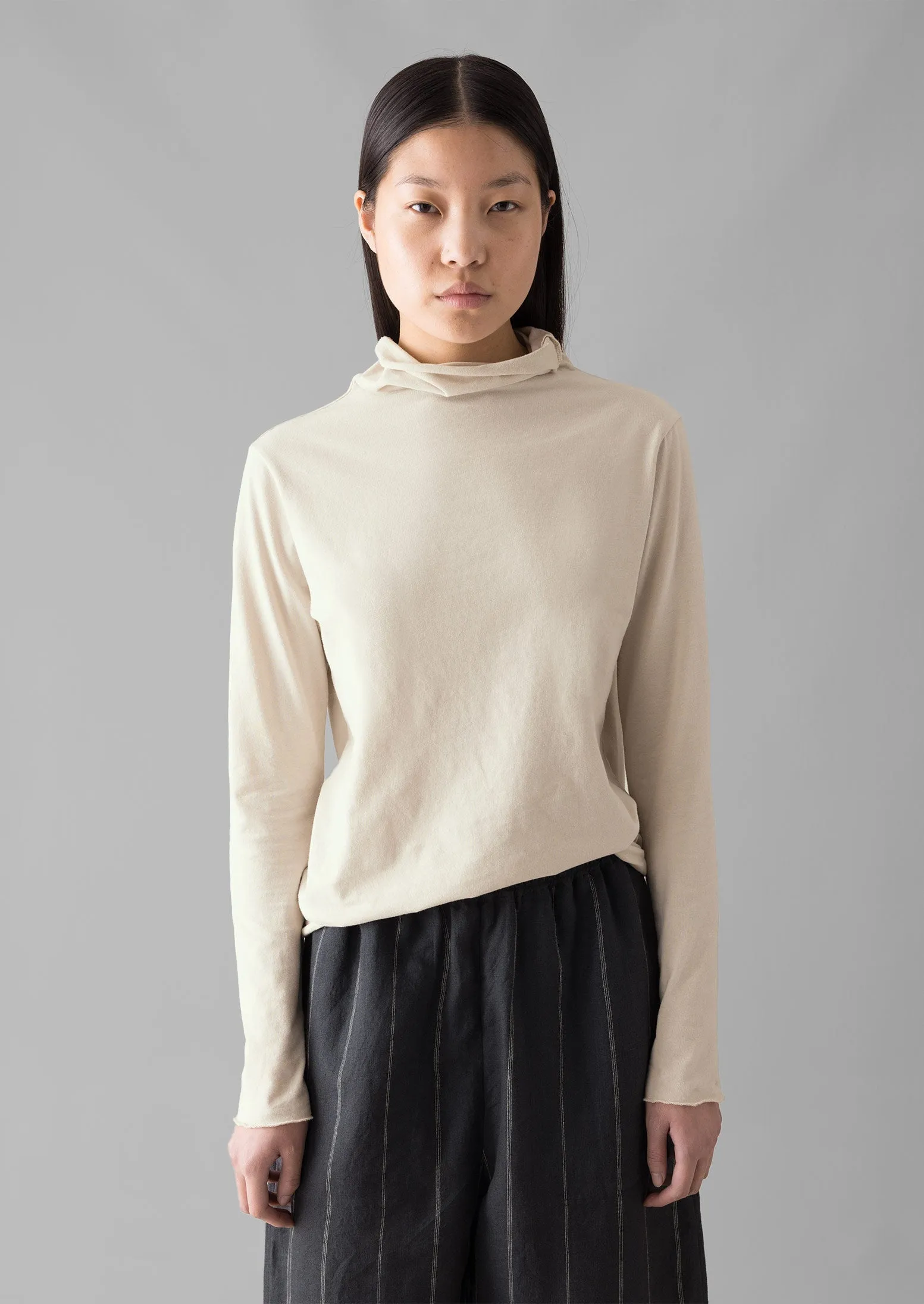 High Neck Soft Cotton Tee | Pebble Moon sold by TOAST product image thumbnail 3