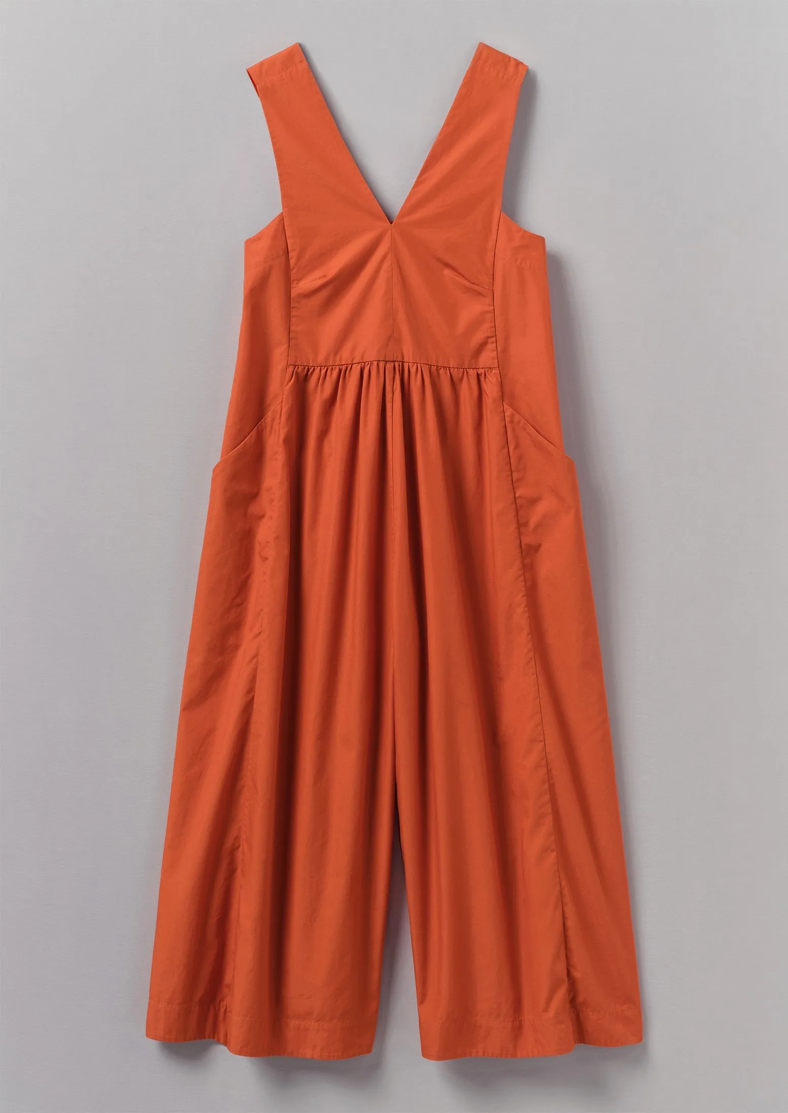 V-Neck Cotton Poplin Jumpsuit | Mango sold by TOAST