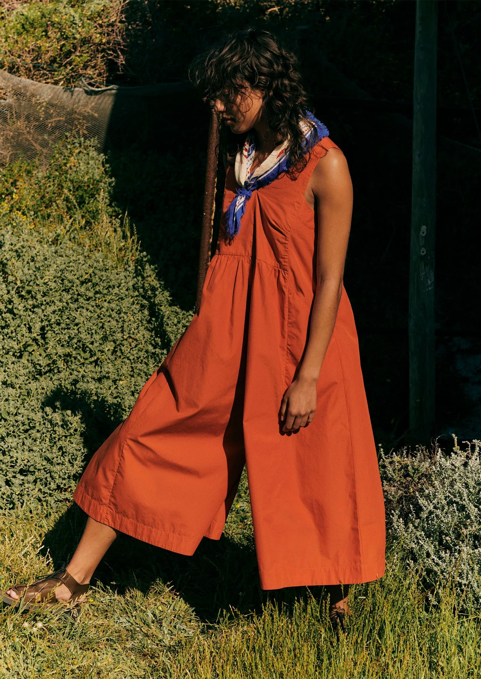 V-Neck Cotton Poplin Jumpsuit | Mango sold by TOAST product image thumbnail 2