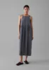 Cotton Linen Twill Gathered Waist Dress | Indigo Blue sold by TOAST