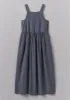Cotton Linen Twill Gathered Waist Dress | Indigo Blue sold by TOAST