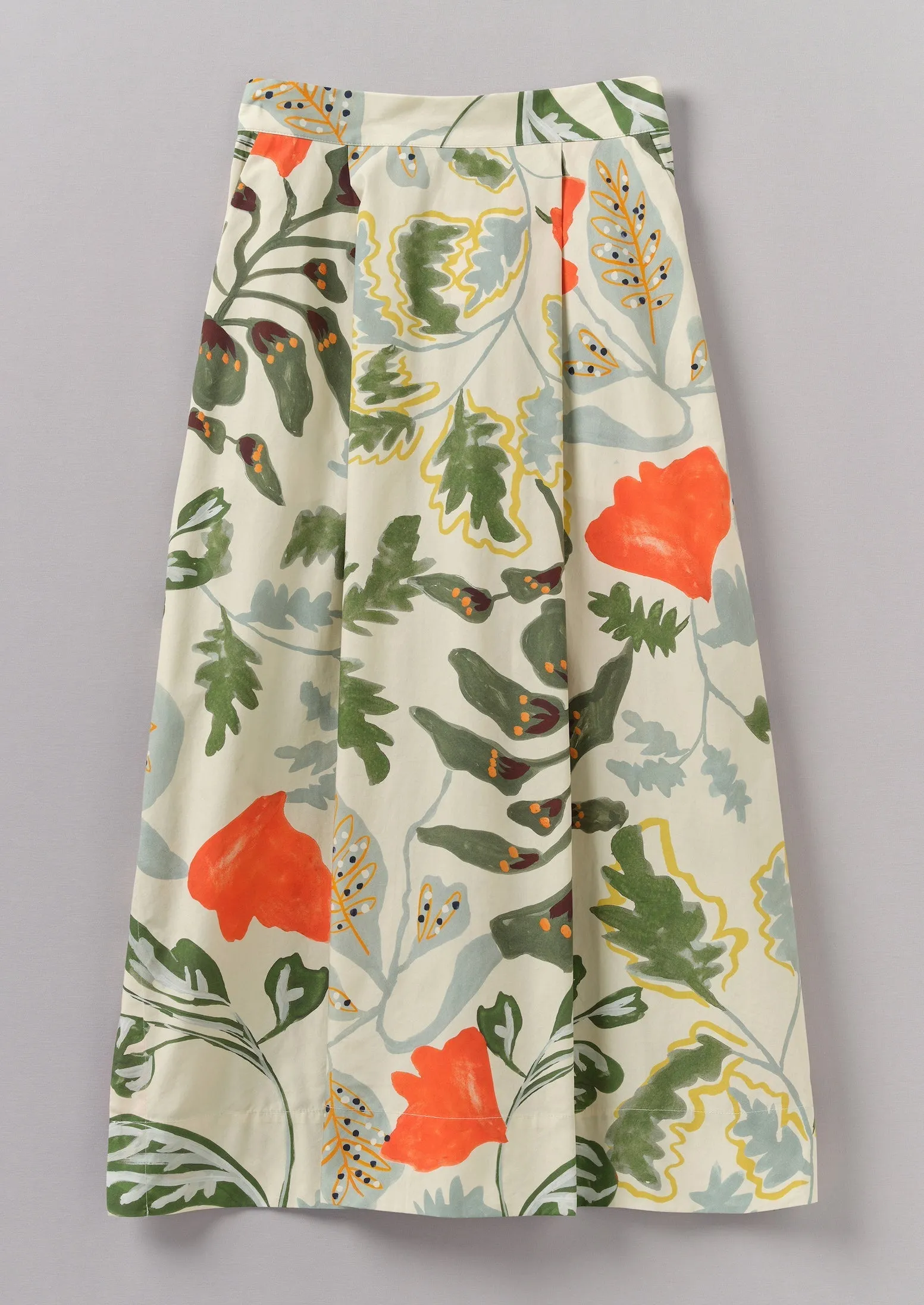 Foliage Print Poplin Skirt | Putty sold by TOAST