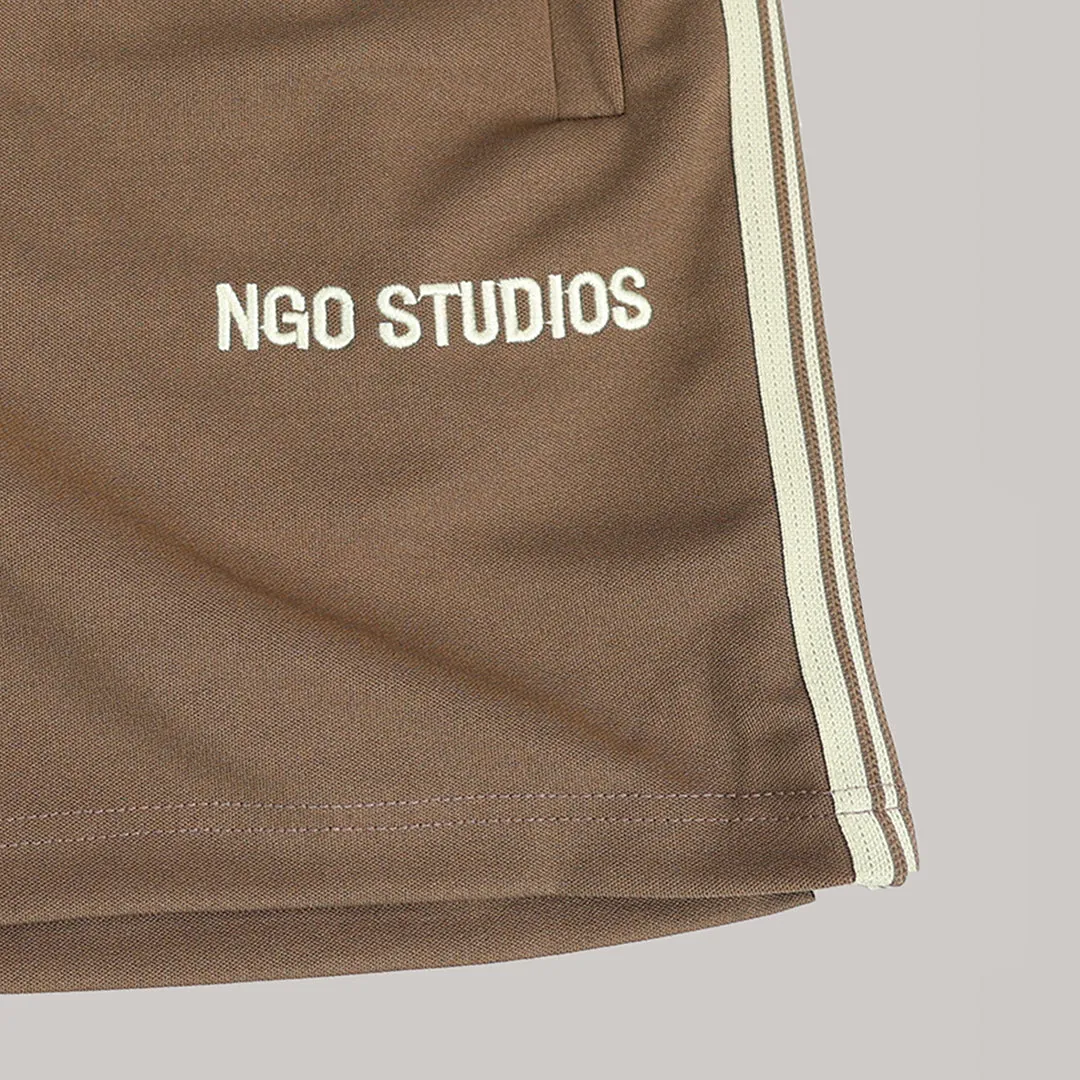 Track Shorts (Brown) sold by NGO Studios product image thumbnail 3