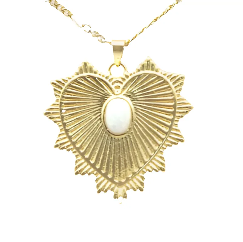 Rigid Opal Heart Charm sold by Get Lucky Charmed