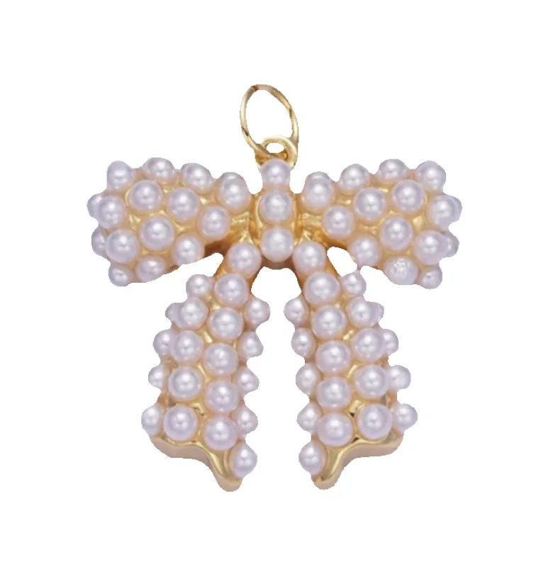 Pearl Bow Charm sold by Get Lucky Charmed