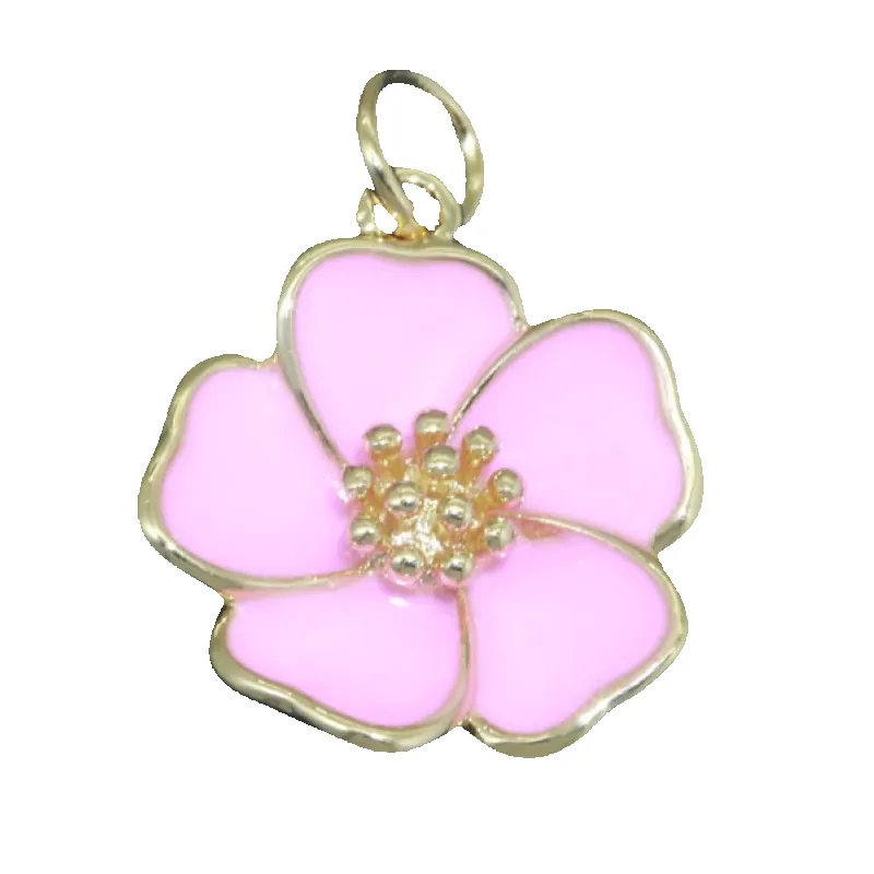 Pink Hibiscus Charm sold by Get Lucky Charmed