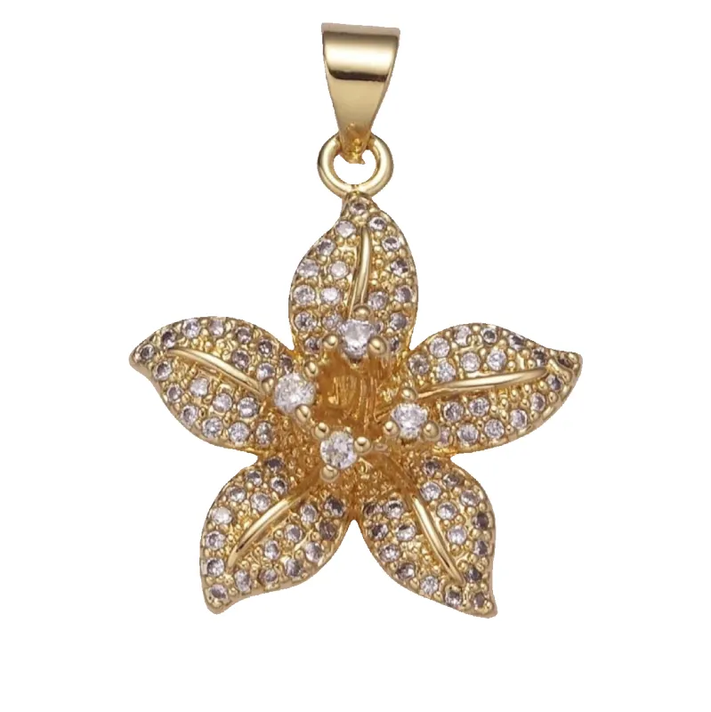 Gold Hibiscus Charm sold by Get Lucky Charmed