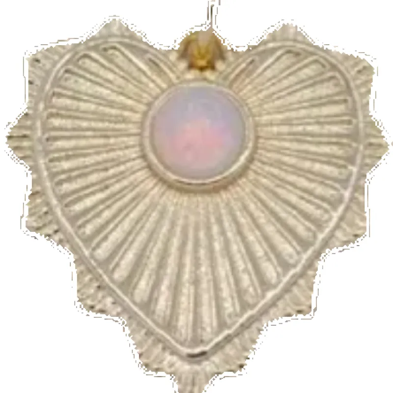 Opal Heart Charm sold by Get Lucky Charmed